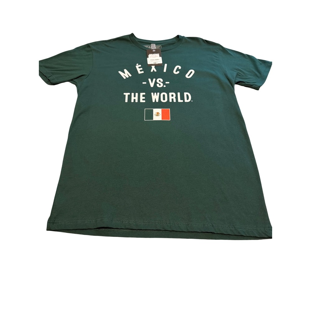 BreakingT Mens Mexico vs The World Graphic T-Shirt Green Size Medium NWT